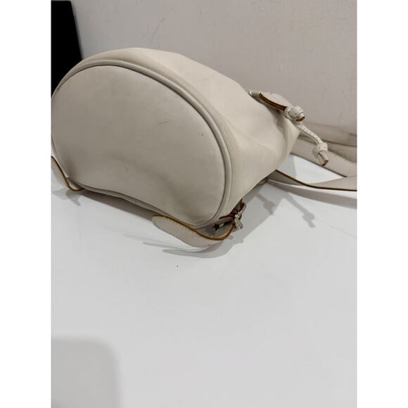 Salvatore Ferragamo Leather Small School Drawstring Backpack White / Silver - Picture 7 of 15